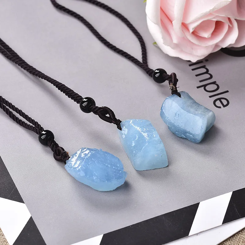 100% Натуральный аквамарин подвеска из оригинального камня натуральный кварц