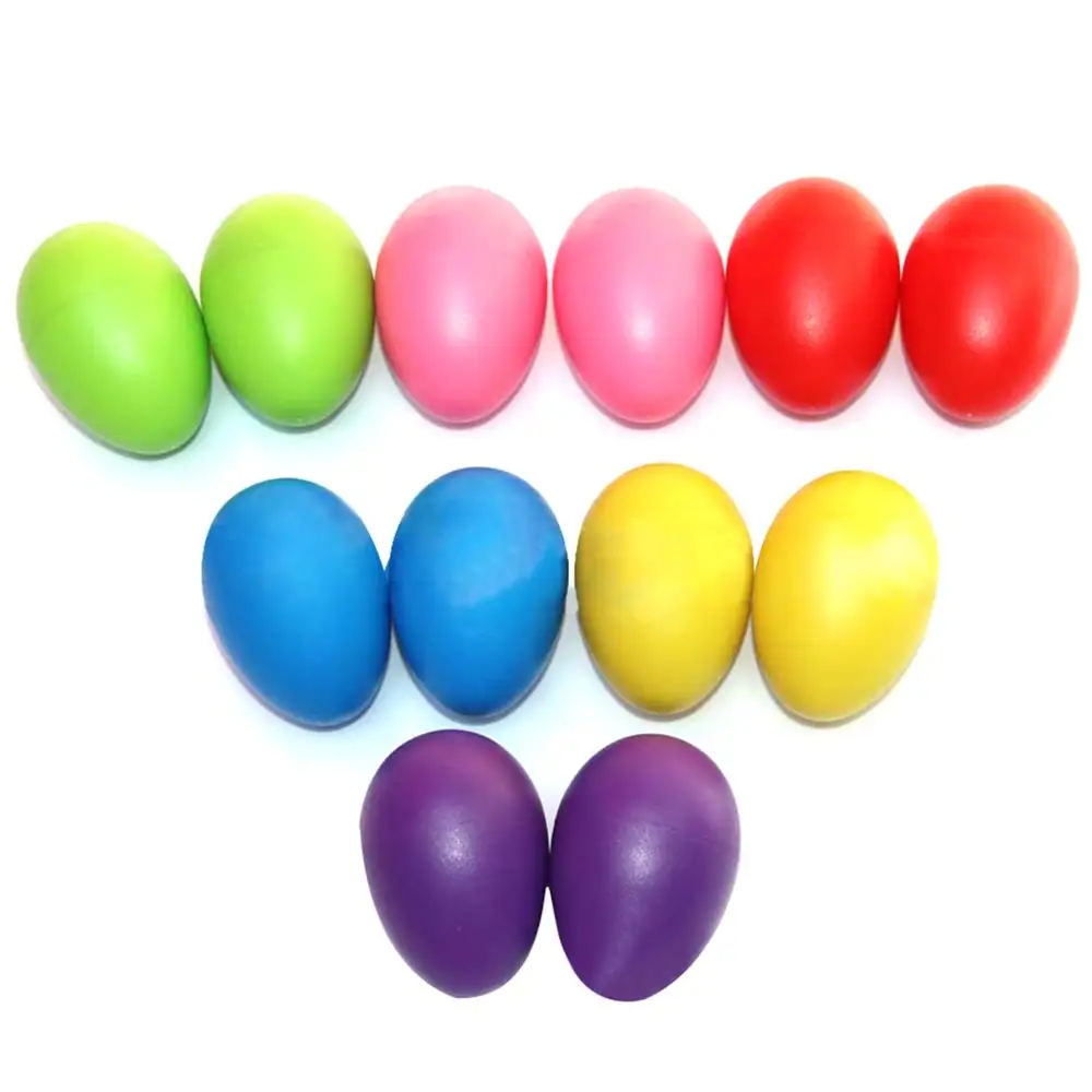 20 штук шейкер яйца Пластик игрушка музыкальное яйцо с 4 цвета детские Погремушки
