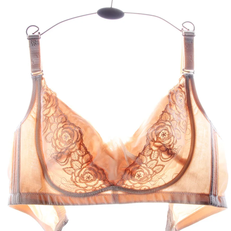 Ультратонкий женский бюстгальтер размера плюс с регулируемой чашечкой пуш ап