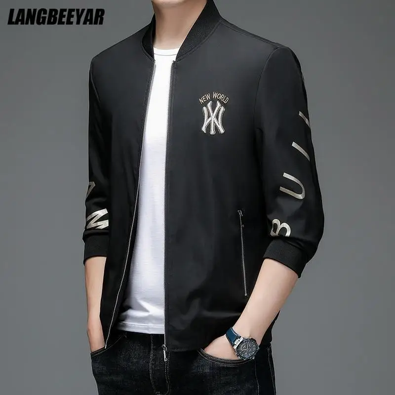 

Top Grade New Designer Brand Casual Fashion Baseball Collar Streetwear Jacket Embroidered Men Zipper Bomber Coats Man Clothes