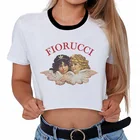 Милое укороченное бюстье, одежда для Y2k, корсет, сексуальная майка, укороченные топы Fiorucci Angel, женские футболки, аксессуары, модная эстетика 1920-х