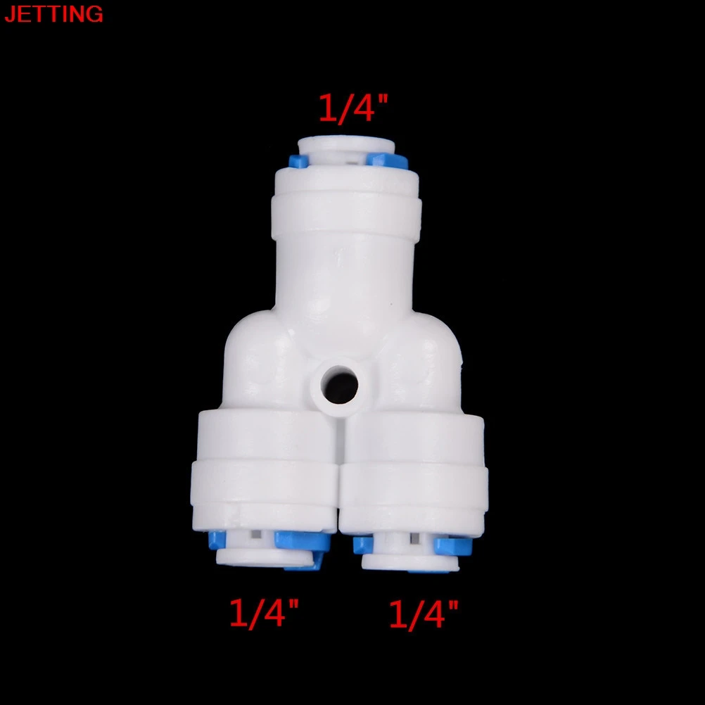 

5 PCS Y Type PE Pipe Fitting Hose Plastic Quick Connector Aquarium RO Water Filter Reverse Osmosis System 1/4" OD Tube