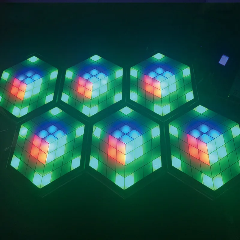 Koop 2019 3D Led Dance Floor Zeshoekige Podium Verlichting Cubes Begraven Verlichting Bar Ktv Vloertegels Disco Led Licht Dj Lamp Podium Verlichting