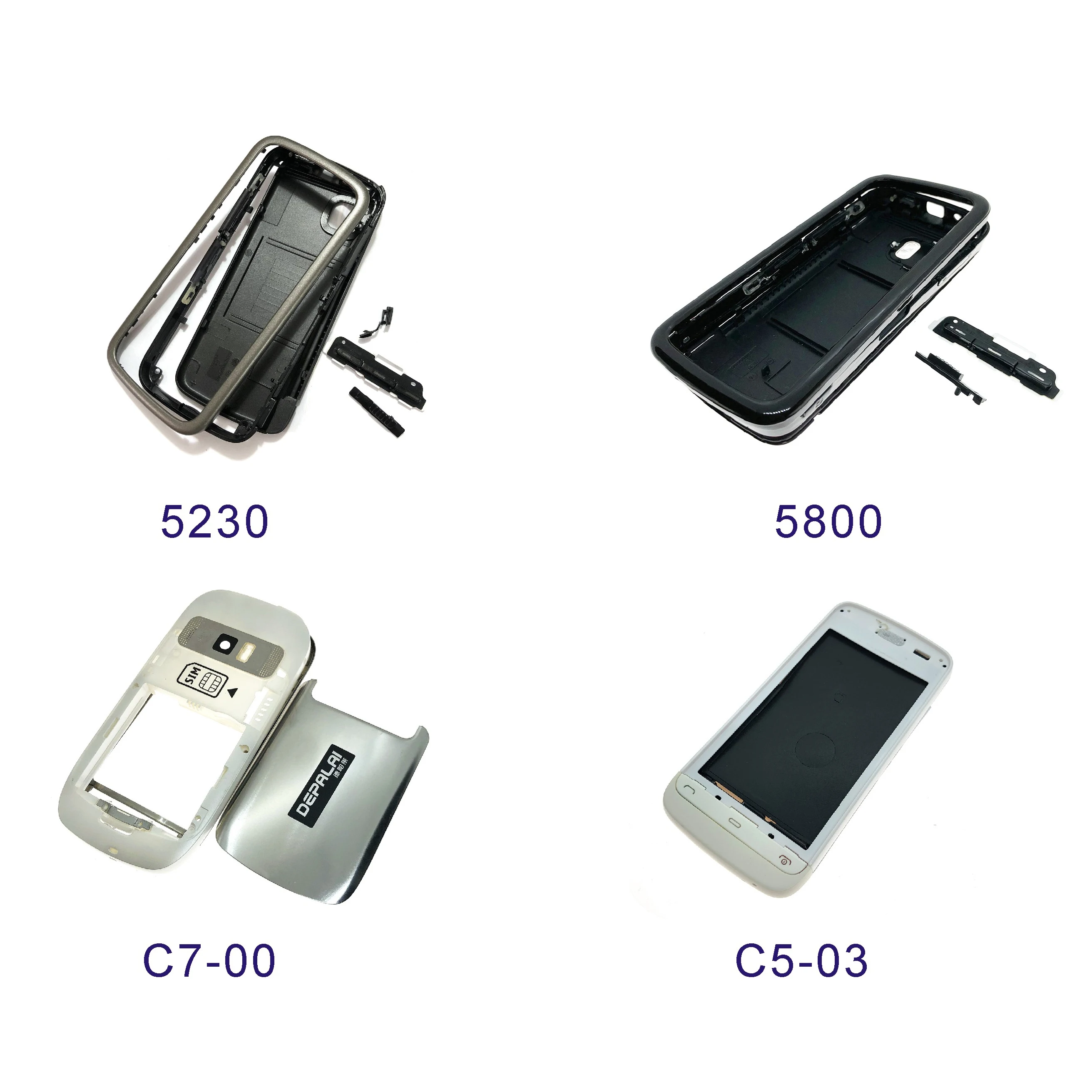 Комплект из передней крышки 5230 5800 клавиатуры для Nokia C5-03 C7 задняя крышка