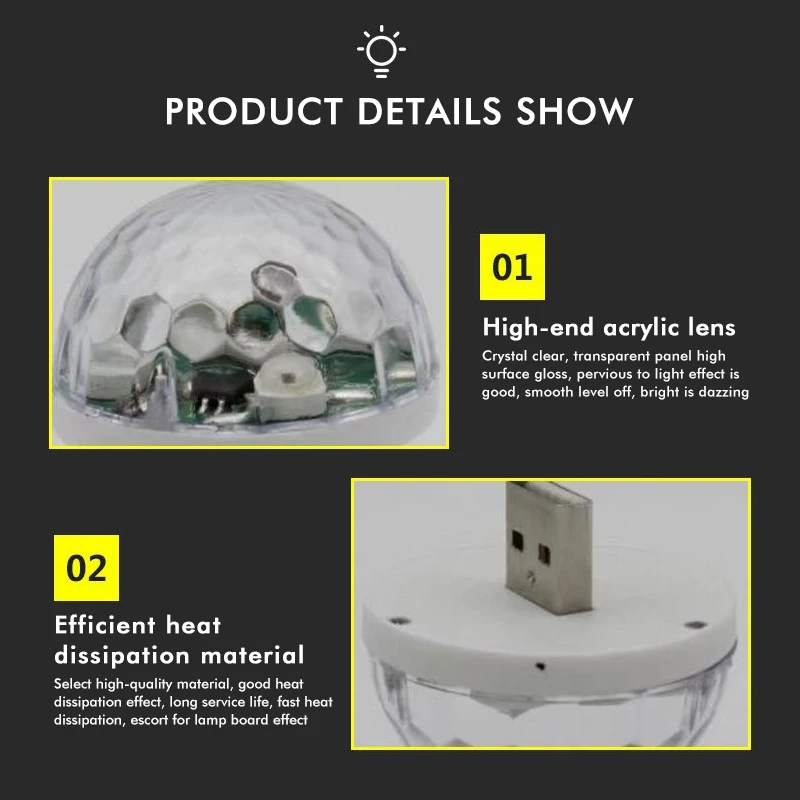 Мини Портативный USB Освещение для сцены дискотека семейное воссоединение