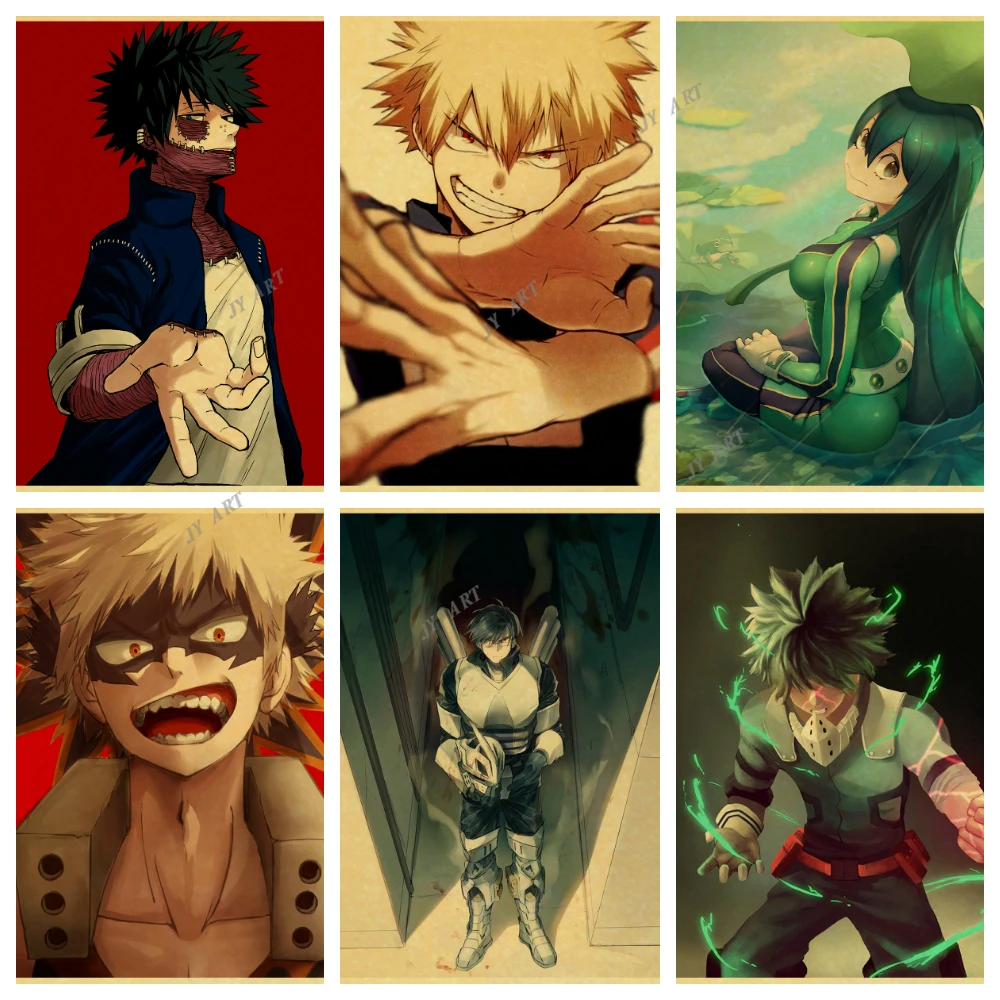 

Calssic Retro Janpn Wall Art Picture Canvas Painting Anime Poster Print My Hero Academia Wall Decor Room Decor Home Decor Nordic