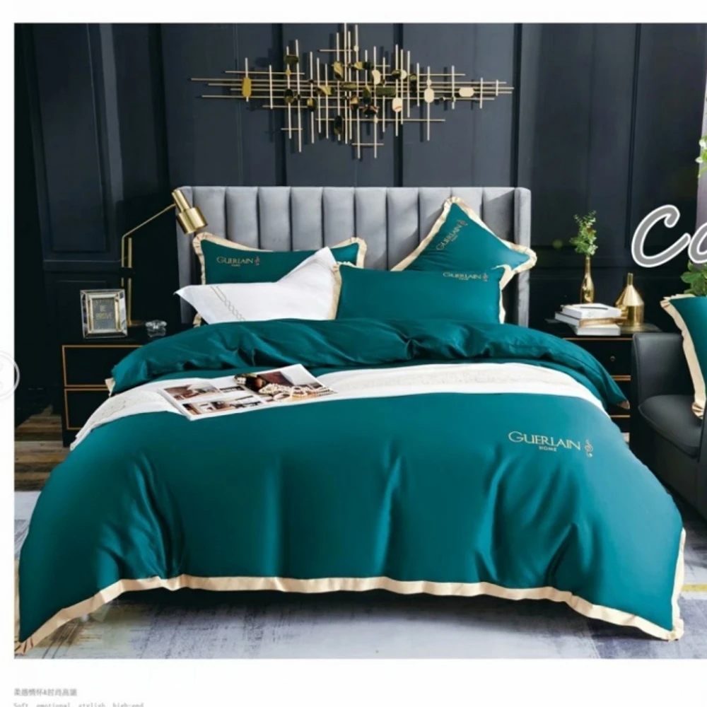 

Silky Soft Pure Egyptian Cotton Solid color Bedding set Family size Duvet Cover set Bed sheet Pillowcases Twin Queen King Size