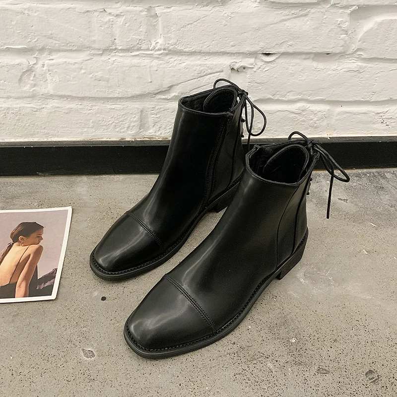 Женские ботильоны из искусственной кожи Цвет черный бежевый женская обувь сезон