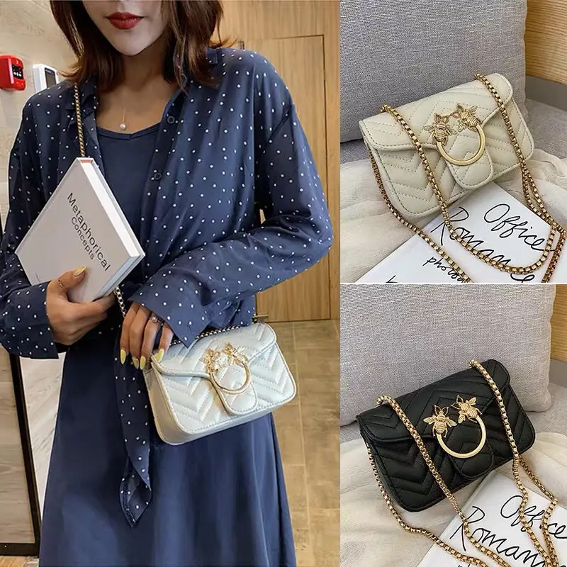 Женская сумка новинка 2019 мини на цепочке мессенджер Студенческая Корейская