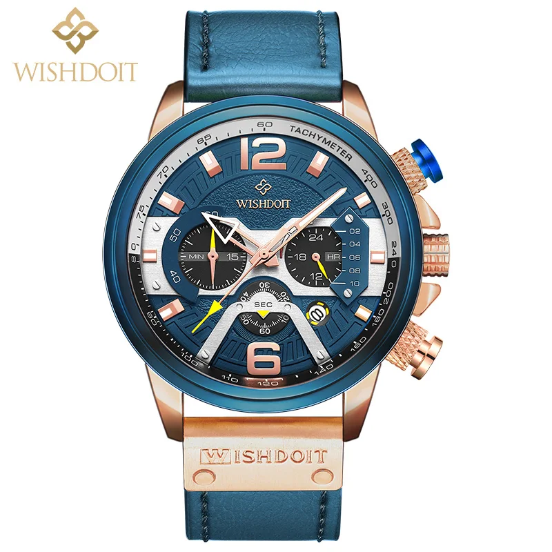 

Men's Watch 2021 Square Luxury Leather Waterproof Large Dial Sports Quartz Chronograph Relogio Masculi Fashion Top Brand