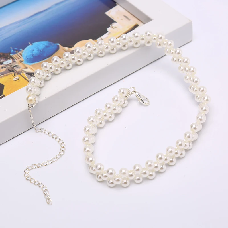 

Fashion Ethnic Imitation Pearl Bohemia Women Choker Necklace Jewelry Gifts
