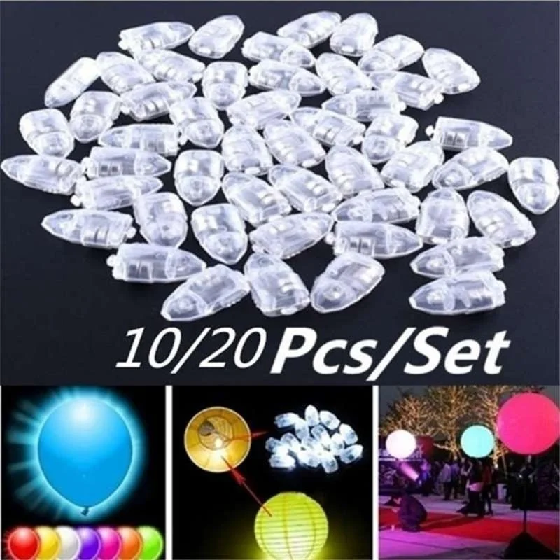 20pcs/set Multi-Colored Flash Led Ball Lamp Balloon Light for Wedding Bridal Show Birthday Halloween Party Decoration Supplies