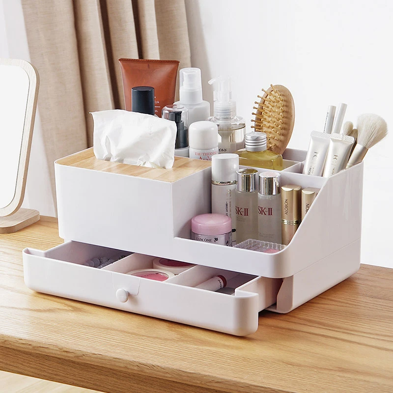 Европейский высококачественный дубовый деревянный косметический контейнер для