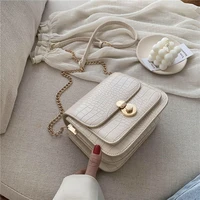 bag ladies 100 simple texture 2021 new cross body chain one shoulder fashion tofu small square bag