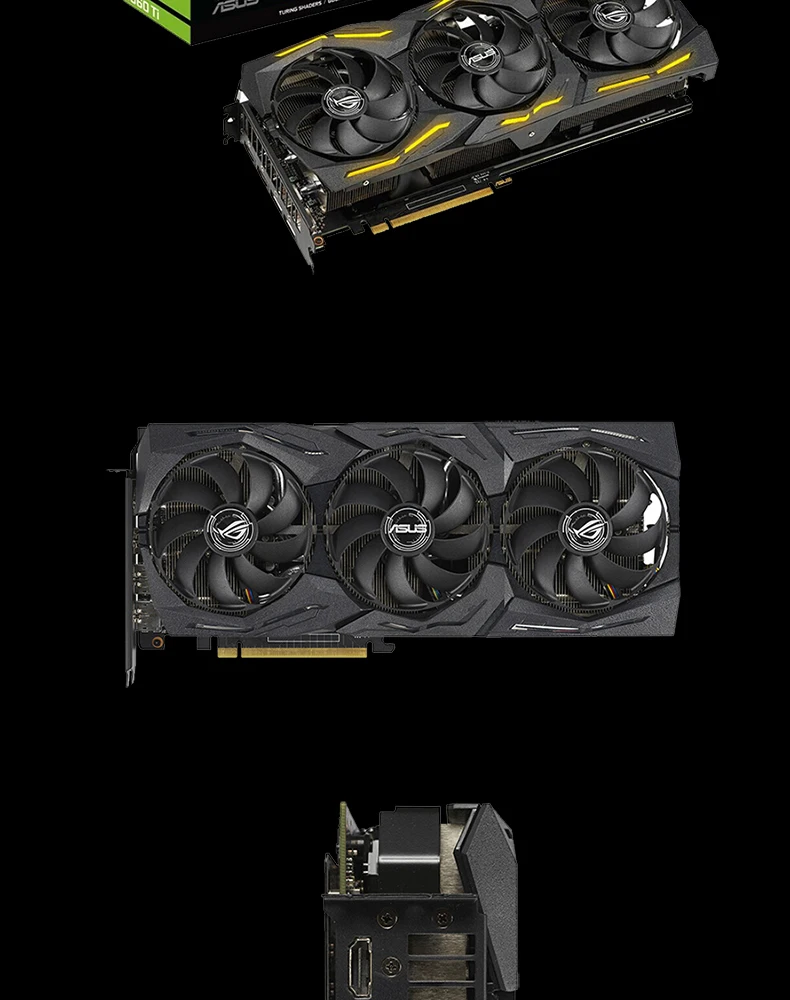 Asus ROG-STRIX-GTX1660TI-A6G-GAMING 6G Дискретная графическая компьютерная игровая видеокарта GTX1660Ti 6G DDR6