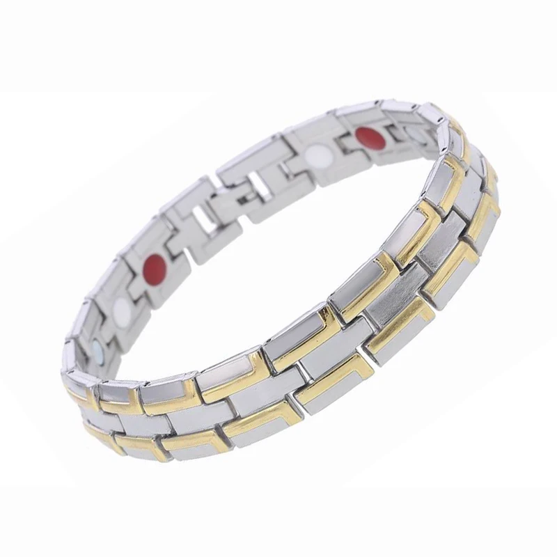 Новый Золотой Серебряный медный энергетический Магнитный браслет для женщин и