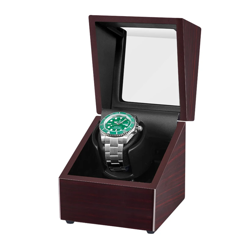 

Automatic Watch Winder Ebony Watches Box Jewelry Storage Case Organizer Watch Accessories AC Adapter Ultra-quiet Japanese Motor