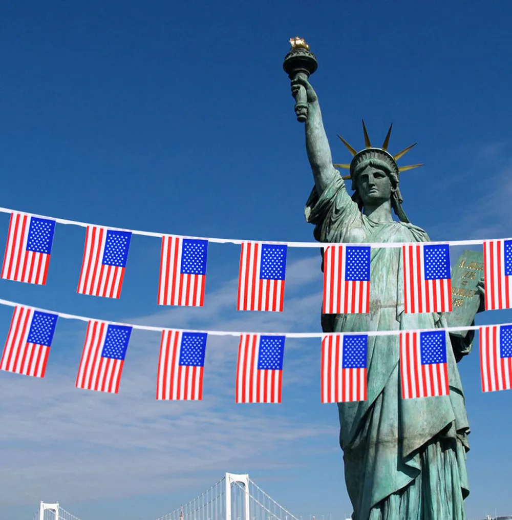 20 шт. в наборе американский флаг веревка Америка США овсянка Banne r украшения L *