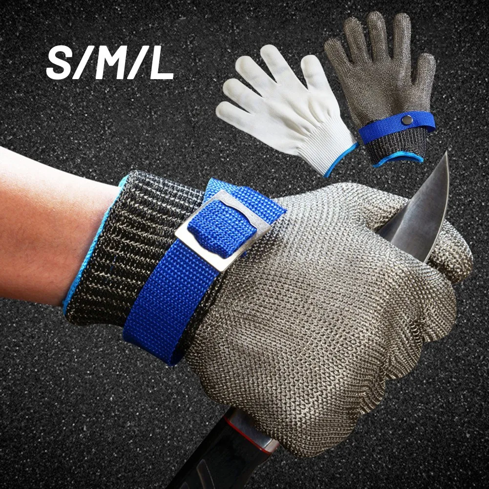 

Металлические рабочие перчатки с защитой от порезов, износостойкие перчатки, кухонные зимние теплые Защитные рукавицы придают Искусственн...