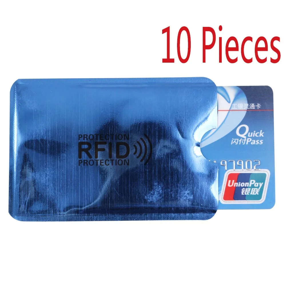 Blue 10 шт. защита от размагничивания rfid-карты 13,56 МГц защита карт IC NFC защита от размагничивания наборы карт - Цвет: Blue