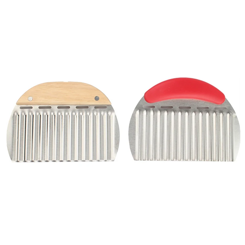 

Crinkle Cutters Stainless Steel Wave Potato Cutter Crinkle Cutting Tool French Fry Slice Vegetable cutter kitchen gadget
