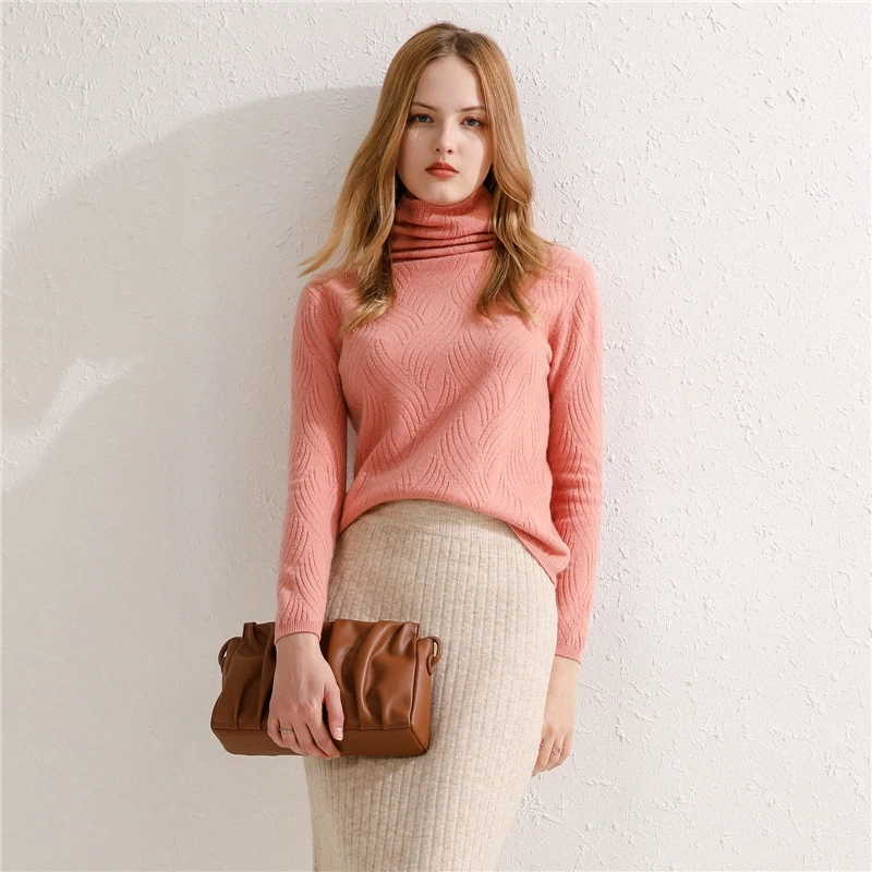 

Autumn And Winter Thick Women's Turtleneck Sweater Pullover All-Match Bottoming Loose Slim Iong-Sleeved Korean Style Lazy Style