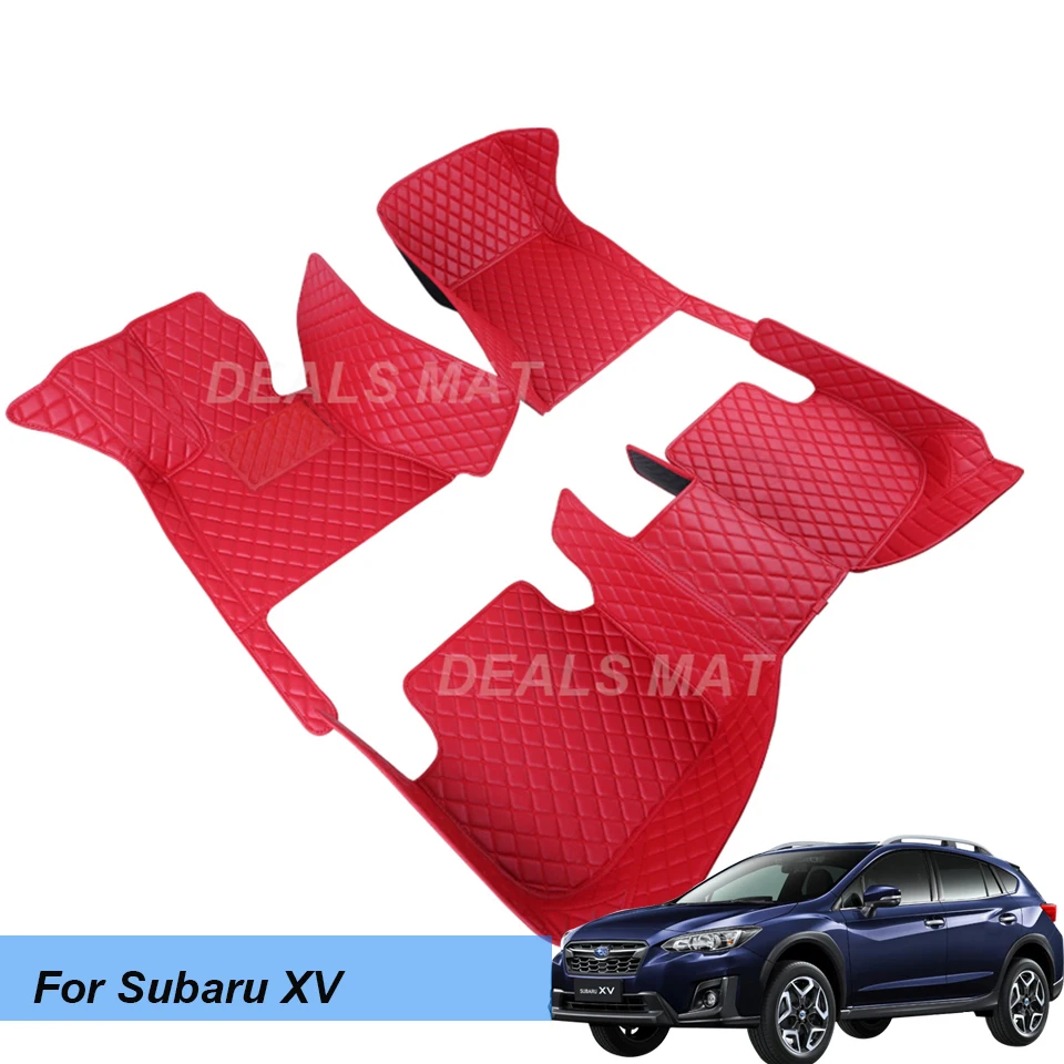 

100% Fit Leather Auto Car Mats With Pockets Floor Carpet Rugs For Subaru XV 2011 2012 2013 2014 2015 2016 2017 accessories