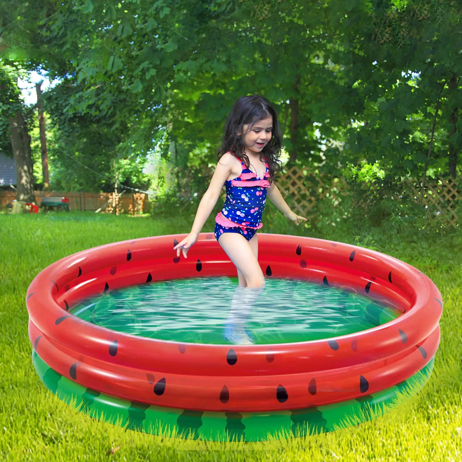 

Inflatable Watermelon Swimming Pool Kids Toy Paddling Play Children Round Basin Bathtub Portable Kids Outdoors Swim Pool