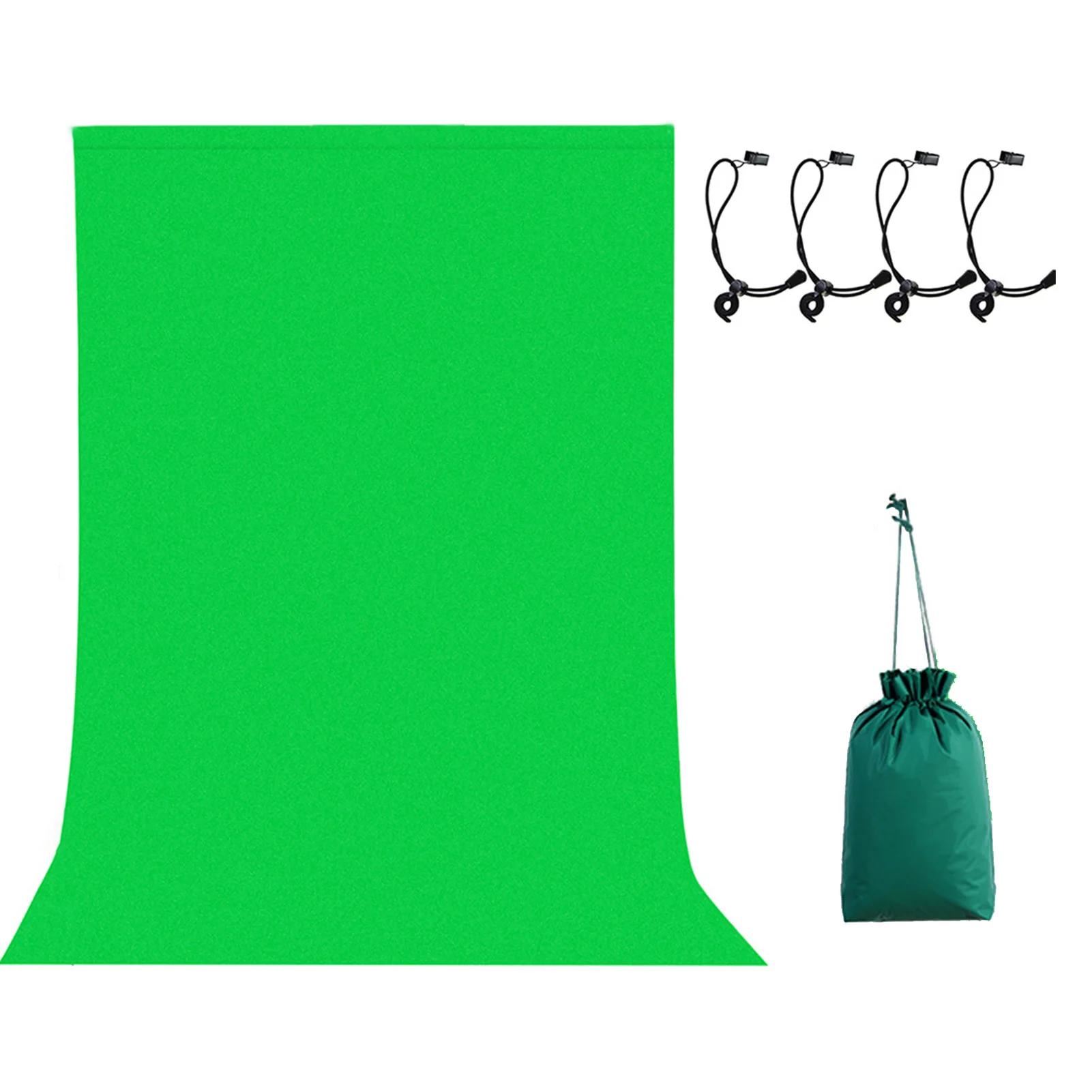 

5x7ft Green Screen For Photography Chromakey Polyester Green Backdrop Background For Photo Video Studio,Zoom,YouTube,Gaming