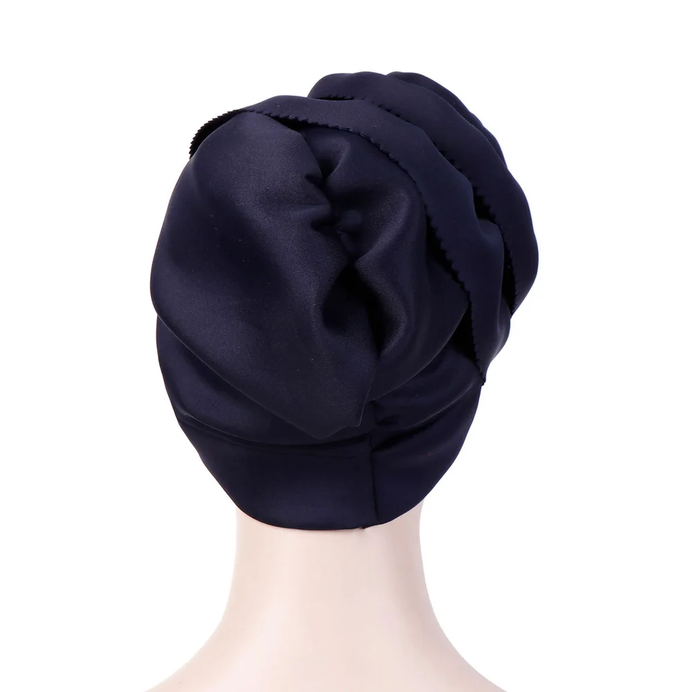 Ladies Women Solid Color Oversized Flower Turban Cap Slouchy Head Wrap Caps TOSQD0017 | Аксессуары для одежды