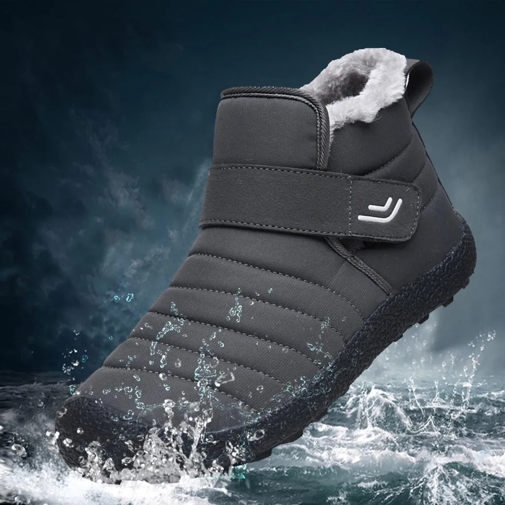 Водонепроницаемые теплые зимние мужские ботинки ботильоны больших размеров