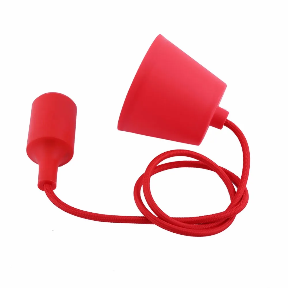 Цветной держатель потолочного светильника из силикона и резины цоколь E26 E27