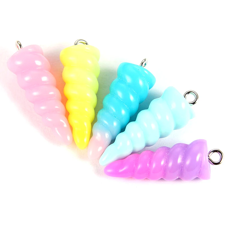 Бусины-подвески унисекс для украшений сделай сам шармы в виде рогов из смолы