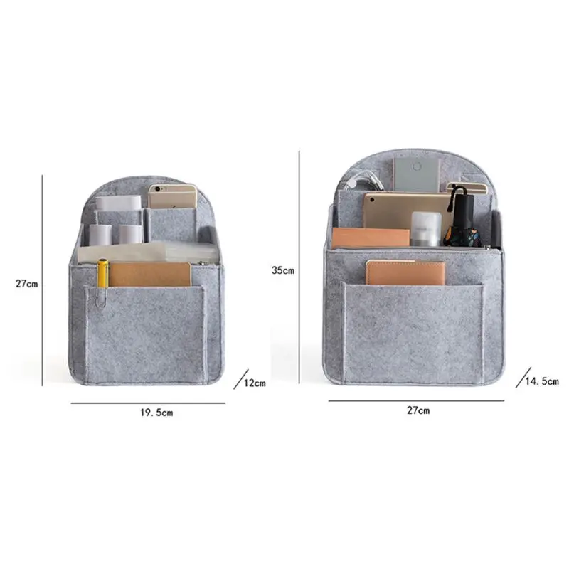 

Portable Felt Storage Organizer Insert for Backpack Rucksack Handbag Shoulder Bag New 2021