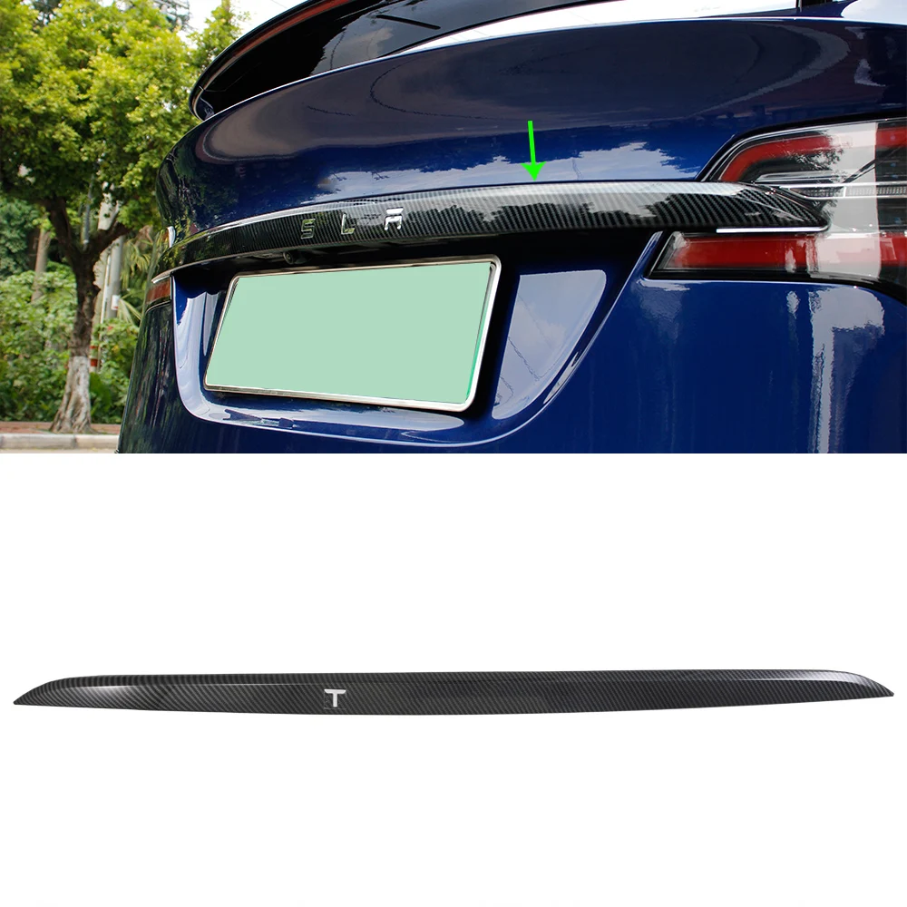 

Exterior ABS Car Tail Gate Trim Rear Trunk Streamer Door Molding Tailgate Strip Garnish For Tesla Model X 2019 Car-styling