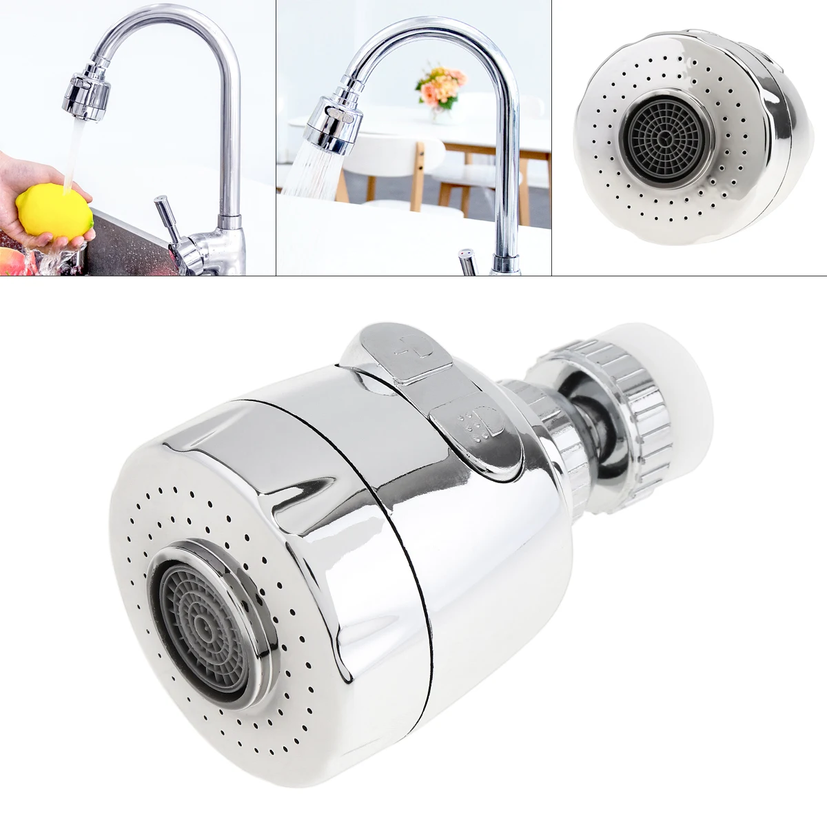 

Насадка для душа с поворотом на 360 градусов, 2 режима