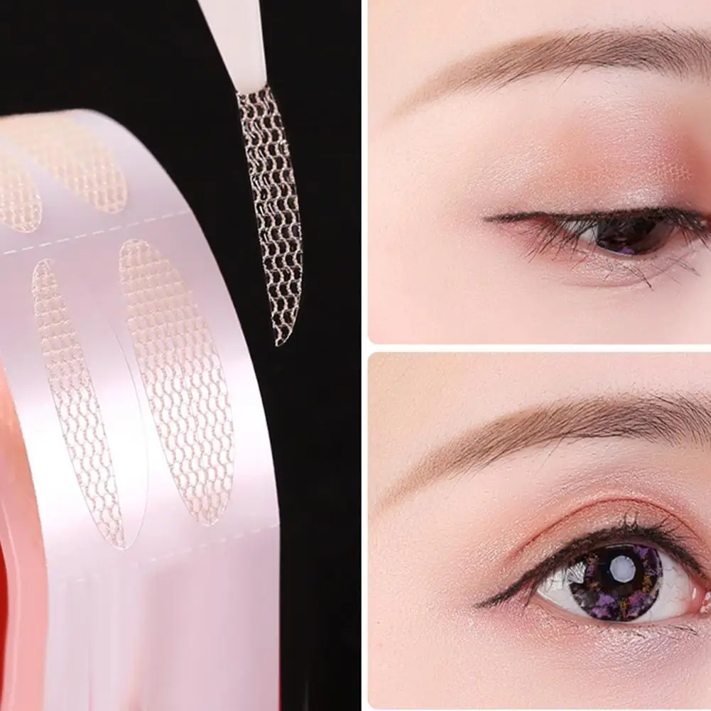 

600/1200Pcs Love Heart Waterproof Sweat Proof Lace Double Eyelid Stripe Stickers Big Eyes Make Up Eyelid Sticker Invisible Tool