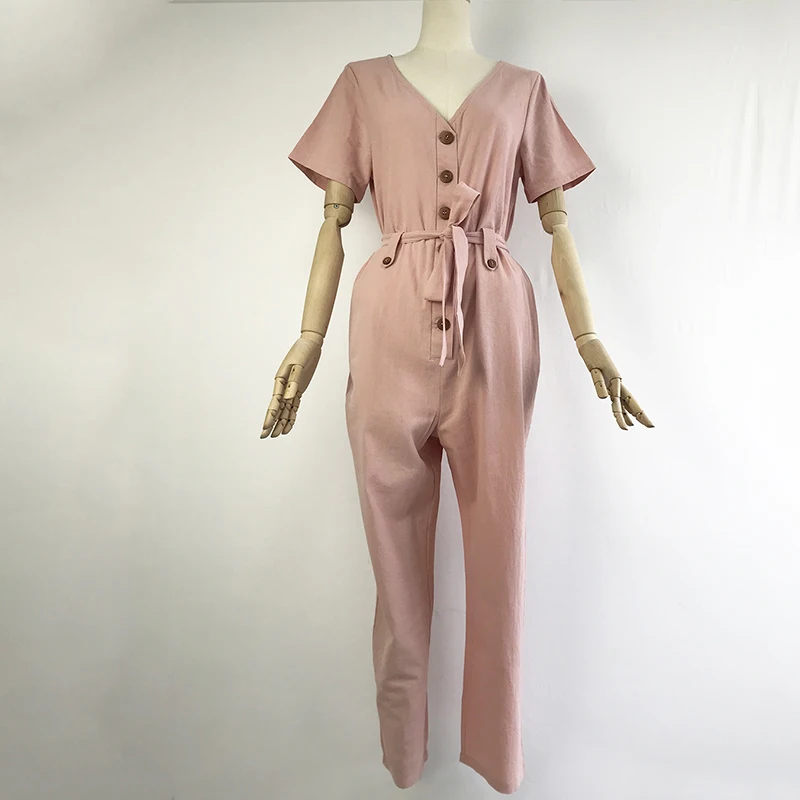 Женский повседневный летний комбинезон пляжный 2020 винтажный с длинными брюками в стиле бохо хлопковый