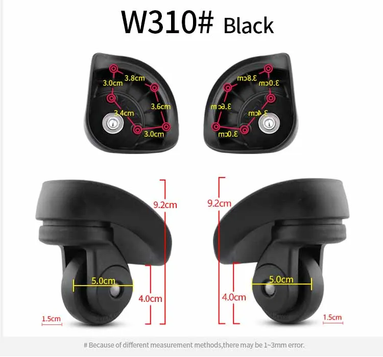 

Luggage Universal Wheel Accessories Wheels Aircraft Pull Case Wheel Casters Aircraft Wheel Maintenance Damping Wheels
