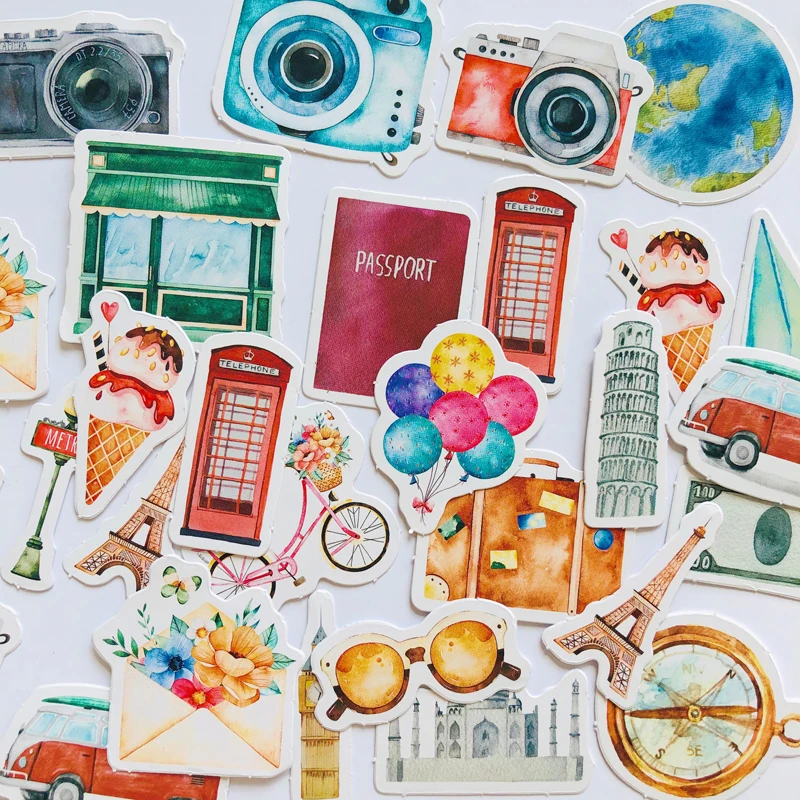 46 шт./кор. одного человека путешествие декоративные клей наклейки для