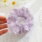 Резинка для волос женская, кружевная, с вышивкой