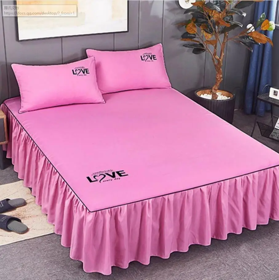 Нескользящая кровать юбка высокое качество материал матрас защитный чехол 1