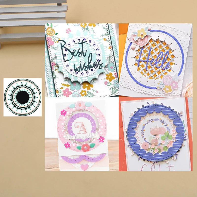 4 шт. металлические трафареты для вырезания гребешок|Вырубные штампы| |