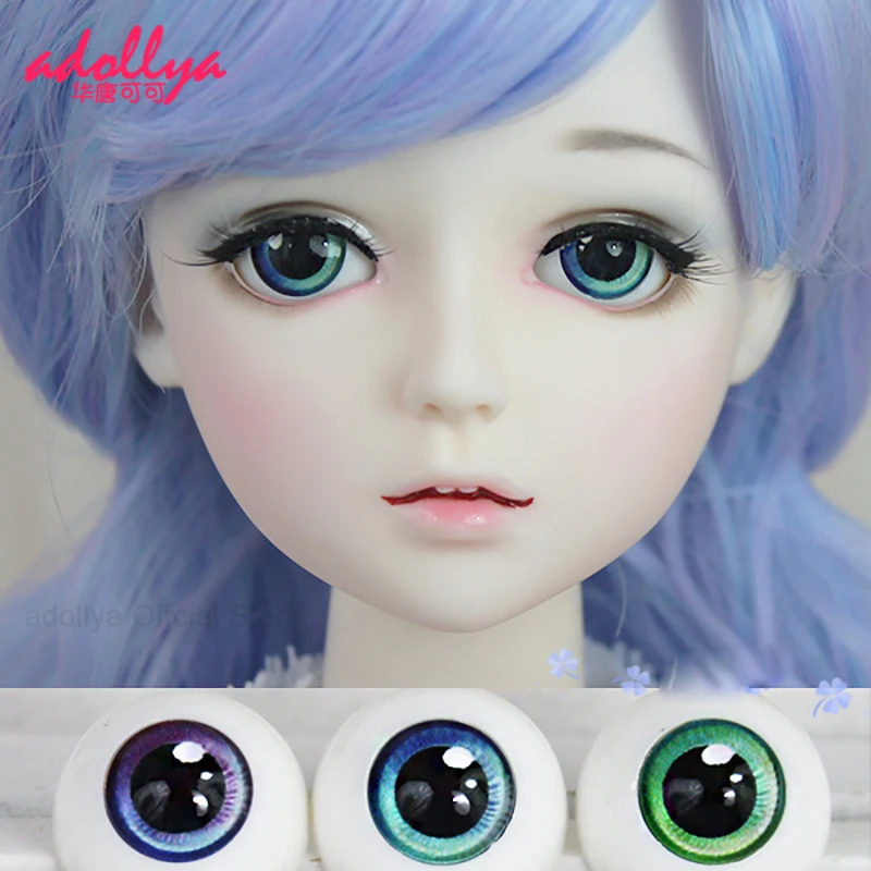 

Adollya Eyes for Doll Accessories 14mm 16mm 18mm Cartoon Colorful Eyeballs Suitable for 1/3 1/4 1/6 BJD Dolls DIY Color Eye Toy