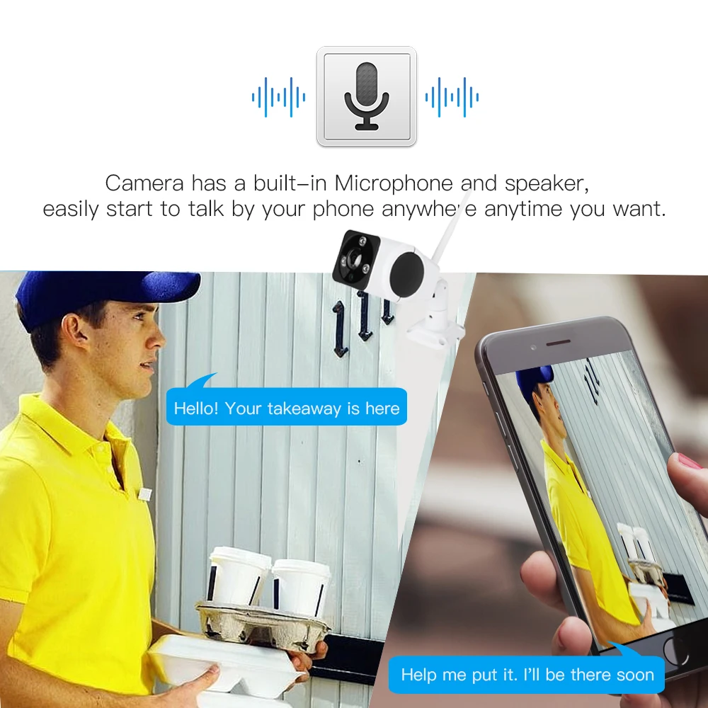 WiFi IP-камера 1080 HD наружная беспроводная Проводная P2P CCTV цилиндрическая с
