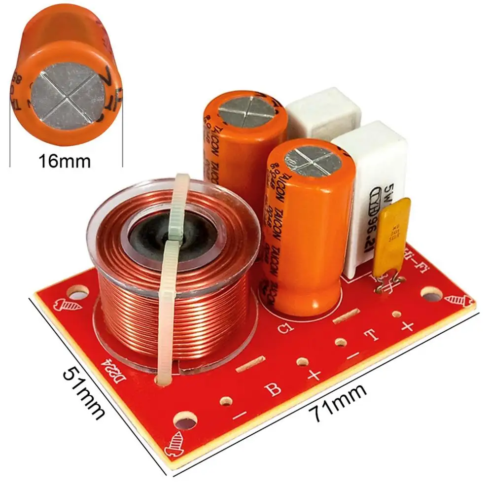 80 Вт динамик 2-полосный аудио делитель частоты громкий 2 блока кроссовер фильтры