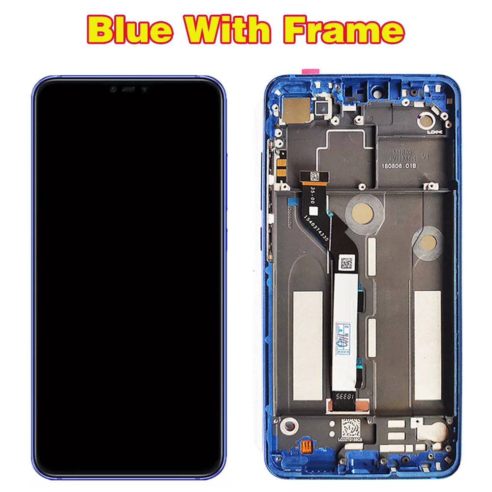 Blue with Frame Fansu для Xiaomi mi 8 Lite ЖК-дисплей 6,26 дюймов mi 8 облегченный дигитайзер в сборе для Xiaomi mi 8X рамка 10 мультисенсорный сенсорный экран - Цвет: Blue with Frame