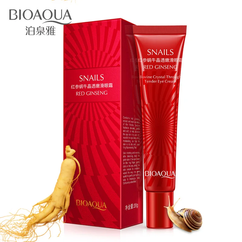 

BIOAQUA Red Ginseng Snail Serum Eye Cream Skin Care Anti-Aging Anti-Puffiness Moisturizing Remove Dark Circle