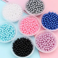 3 12mm no hole white black abs imitation pearl loose pearls beads for diy clothesbeads jewelry findings making accessories