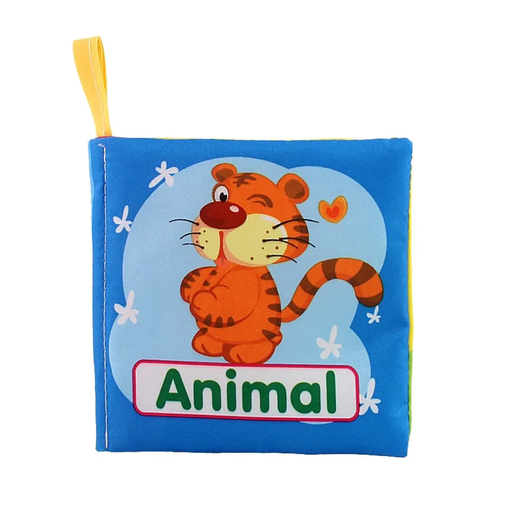 Дети ребенок Красочные Ткань книга мультфильм животное мягкая детская обучающая